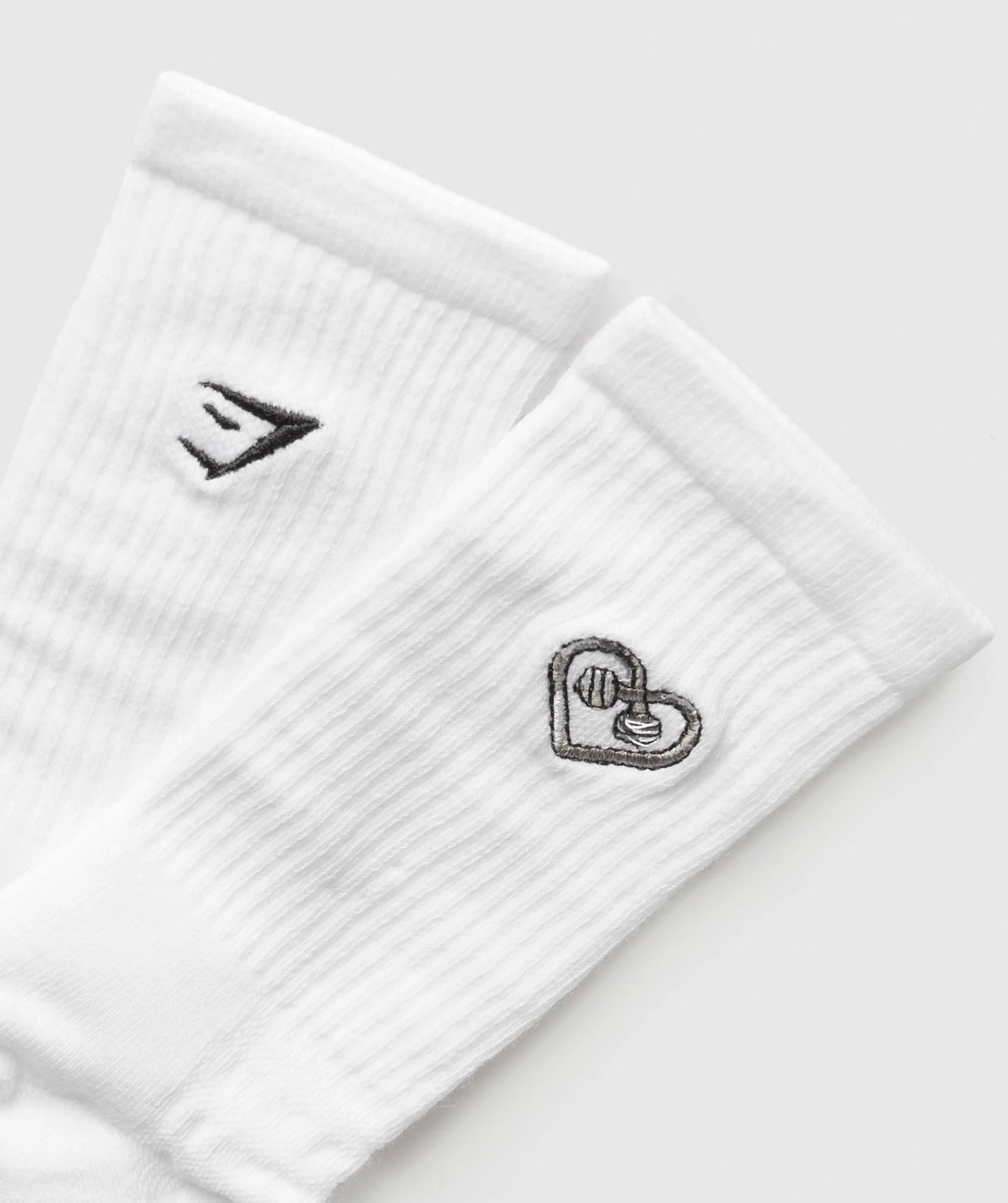 GYMSHARK/ GRAPHIC HEART CREW SOCK SINGLE
