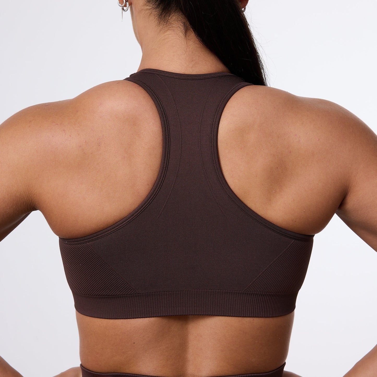 VANQUISH/ ELEVATE SEAMLESS COFFEE BROWN SUPPORT BRA WOMAN