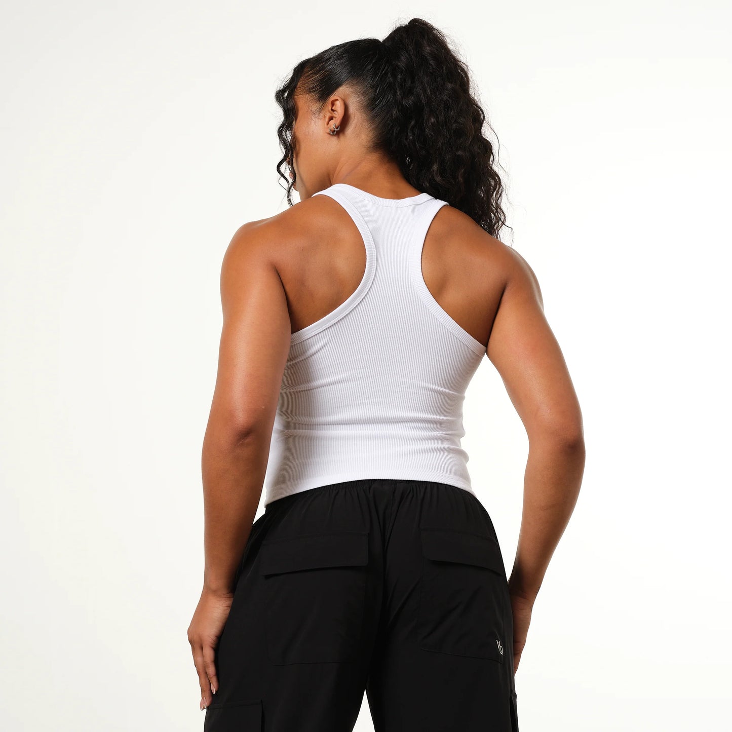 VANQUISH/ RACER WHITE RIBBED VEST WOMAN