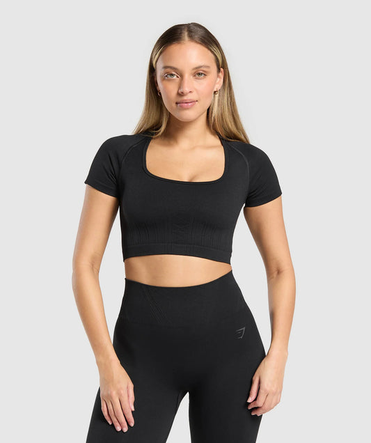 GYMSHARK/ CORSET SEAMLESS CROP TOP WOMAN