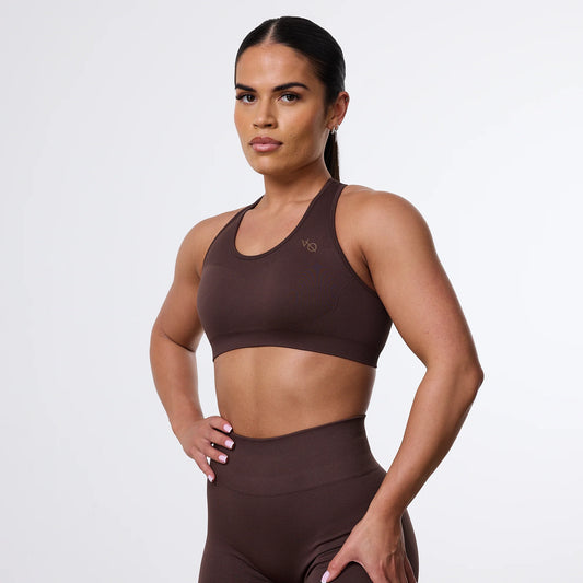 VANQUISH/ ELEVATE SEAMLESS COFFEE BROWN SUPPORT BRA WOMAN