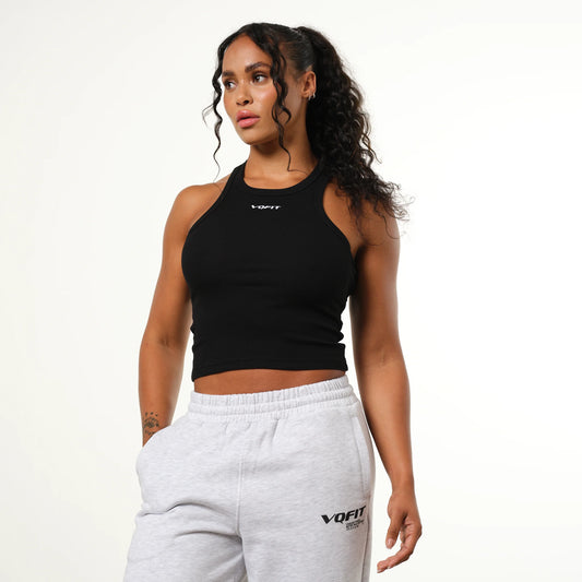 VANQUISH/  RACER BLACK RIBBED VEST WOMAN