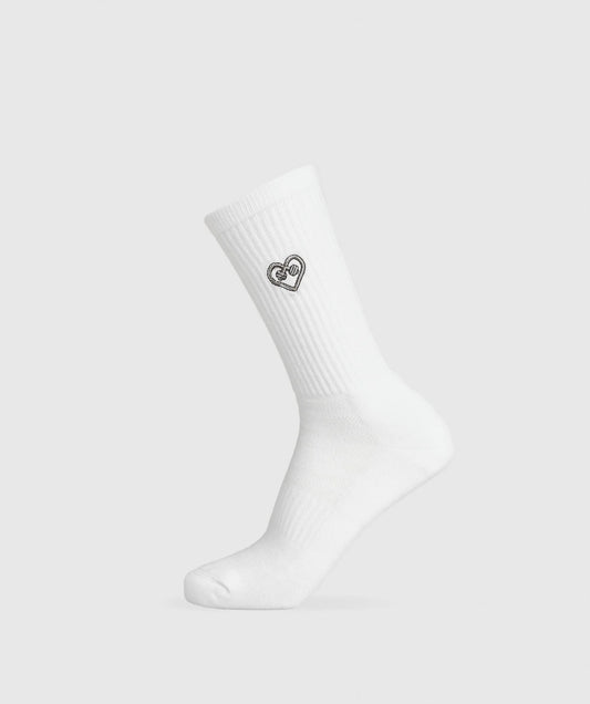 GYMSHARK/ GRAPHIC HEART CREW SOCK SINGLE
