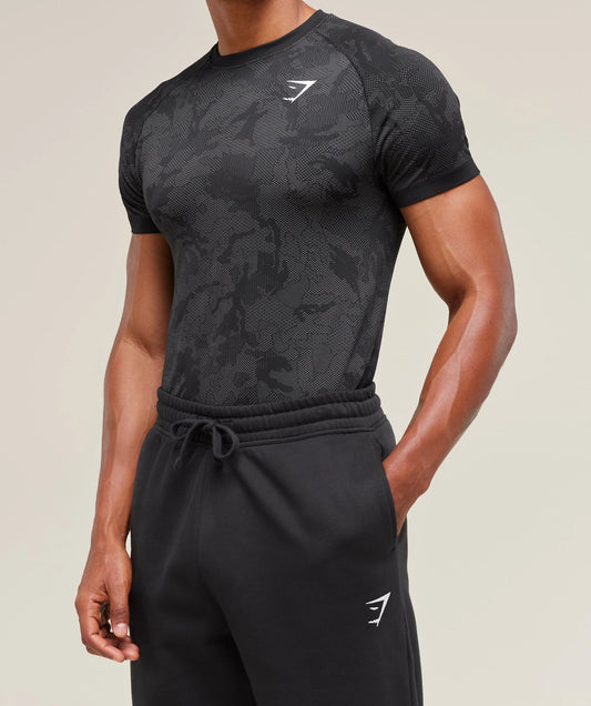 GYMSHARK/ GEO SEAMLESS T-SHIRT MEN