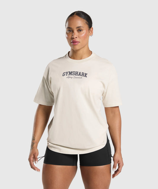GYMSHARK/ LIFTING ESSENTIALS GRAPHIC OVERSIZED T-SHIRT WOMAN